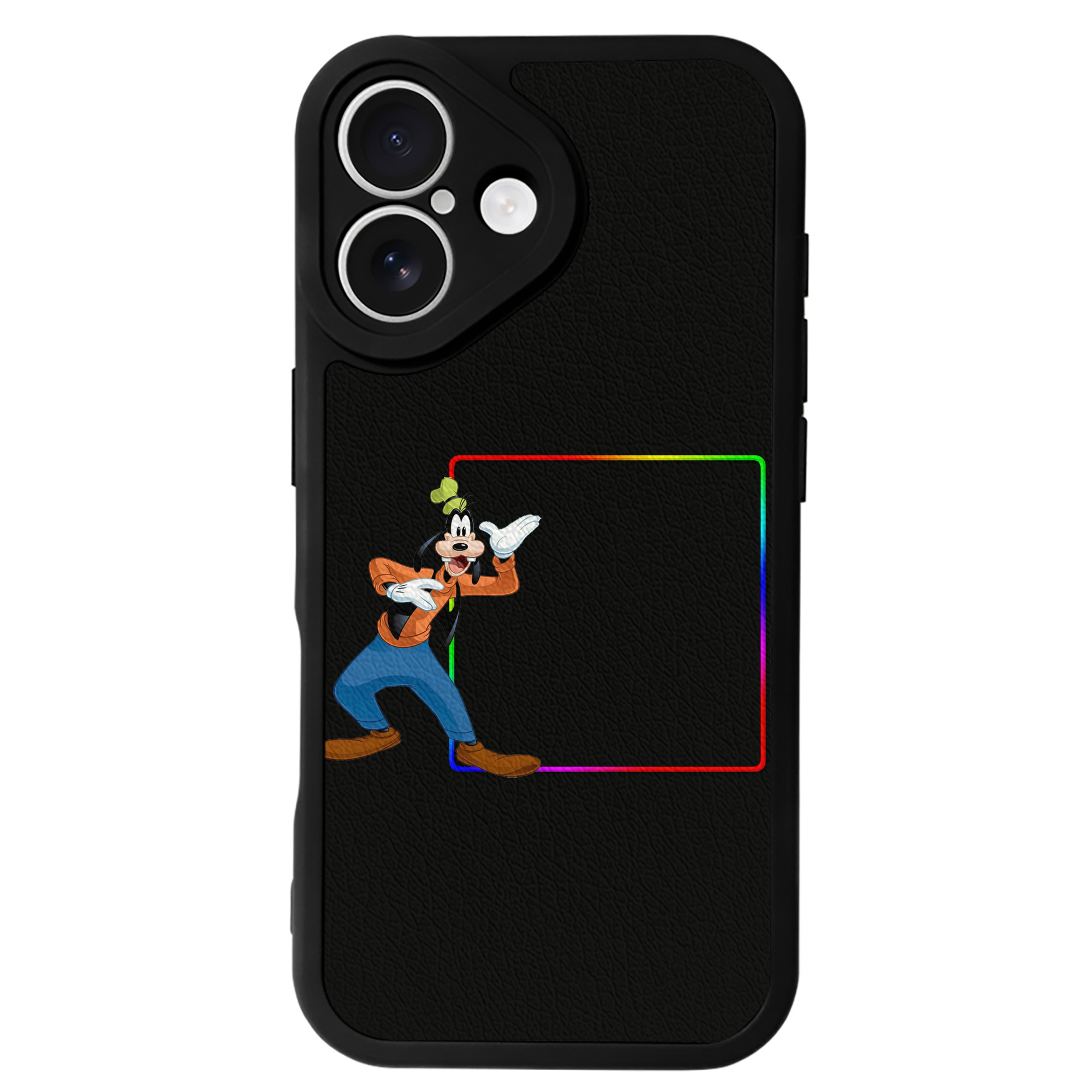 （画像用） ミッキーマウス Mickey Mouse 【iPhone 16シリーズ対応】シリコンスマホケース（レザー調） 材質：シリコン